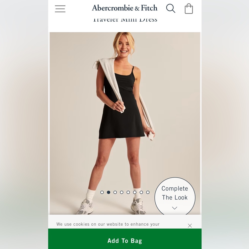Abercrombie & Fitch Traveler Mini Dress in Onyx
